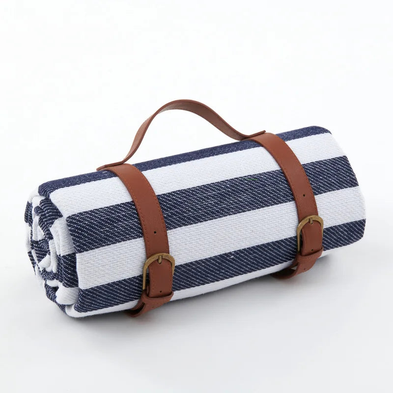 Waterproof Picnic Blanket 200x200 cm Checkered – Large Beach Blanket for Camping and Beach